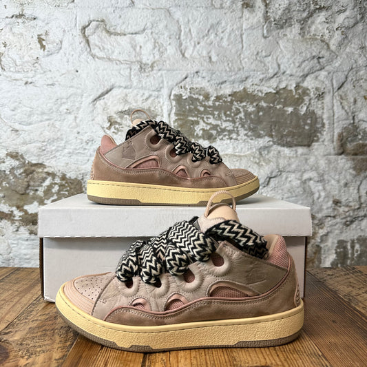 Lanvin Curb Black White Lace Pink Sneaker Sz 6.5 (39)