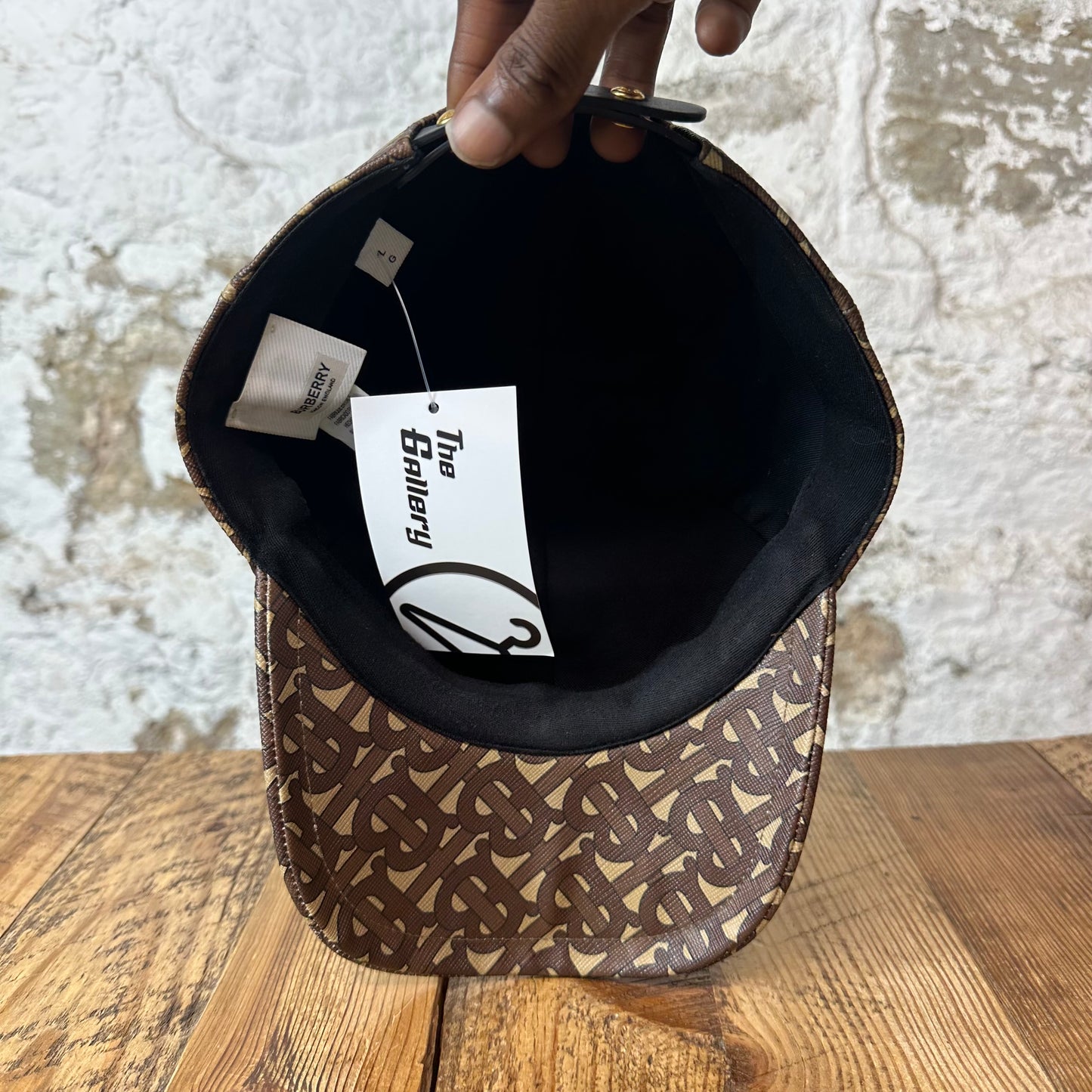 Burberry Brown TB AOP Logo Hat Sz L