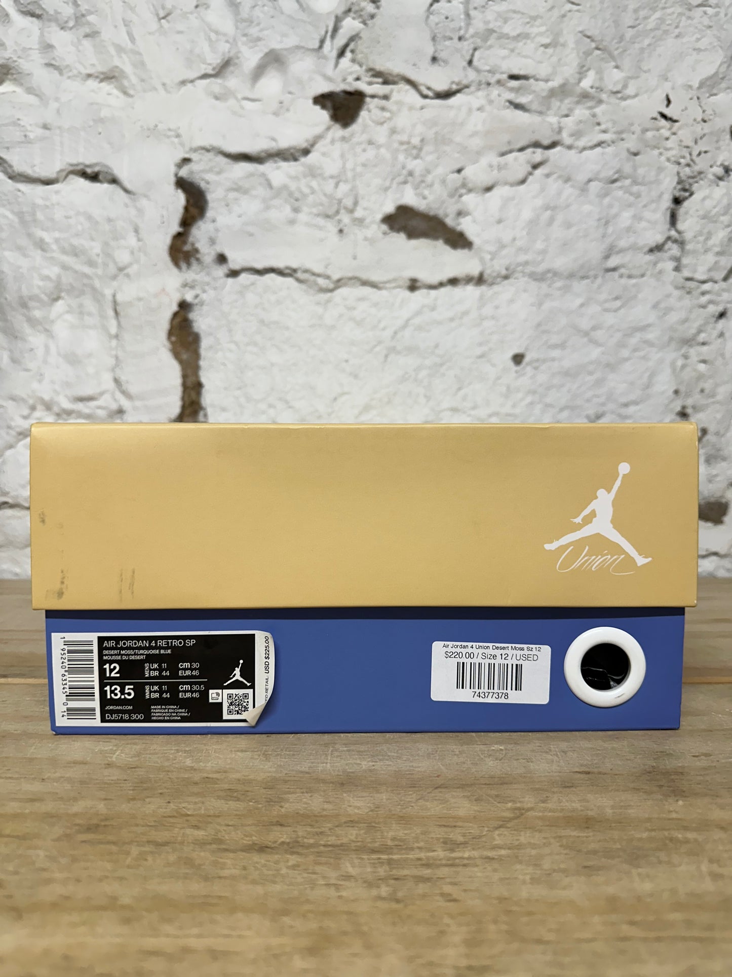 Air Jordan 4 Union Desert Moss Sz 12