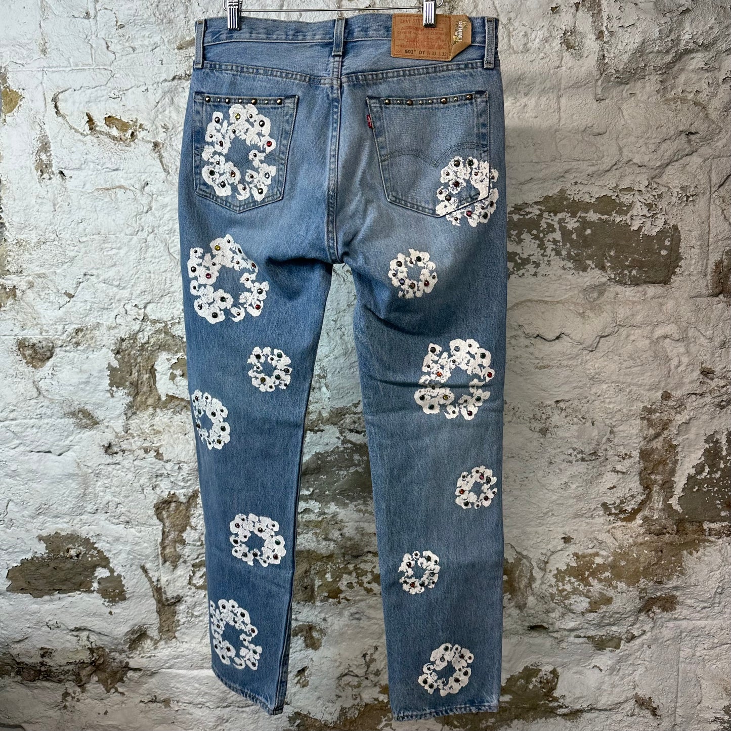 Denim Tears White CW Crystal Blue Denim Jeans Sz 33