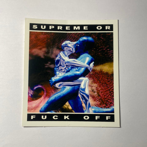 Supreme Or Fuck Off Cyber Alien Sticker