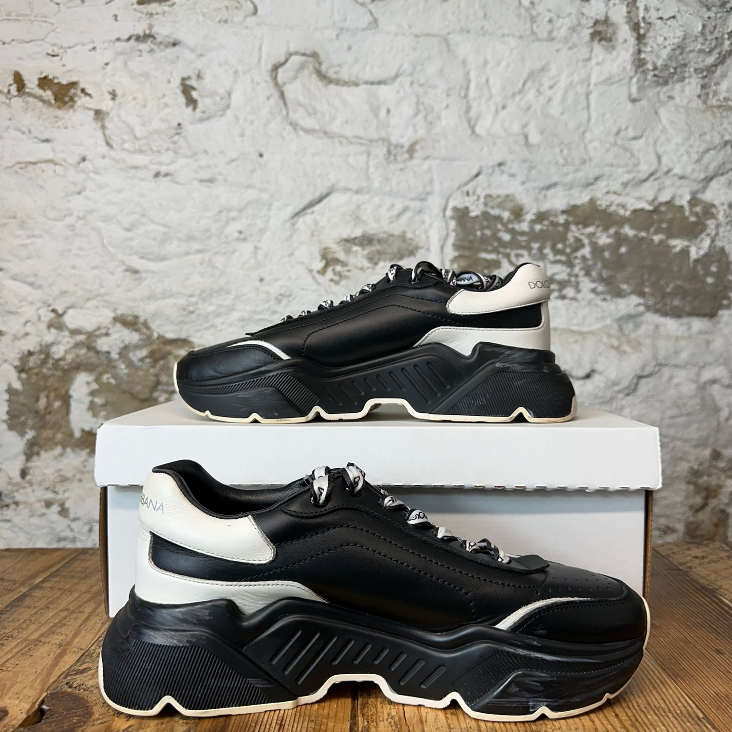Dolce Gabbana Black White Daymaster Sneaker Sz 6