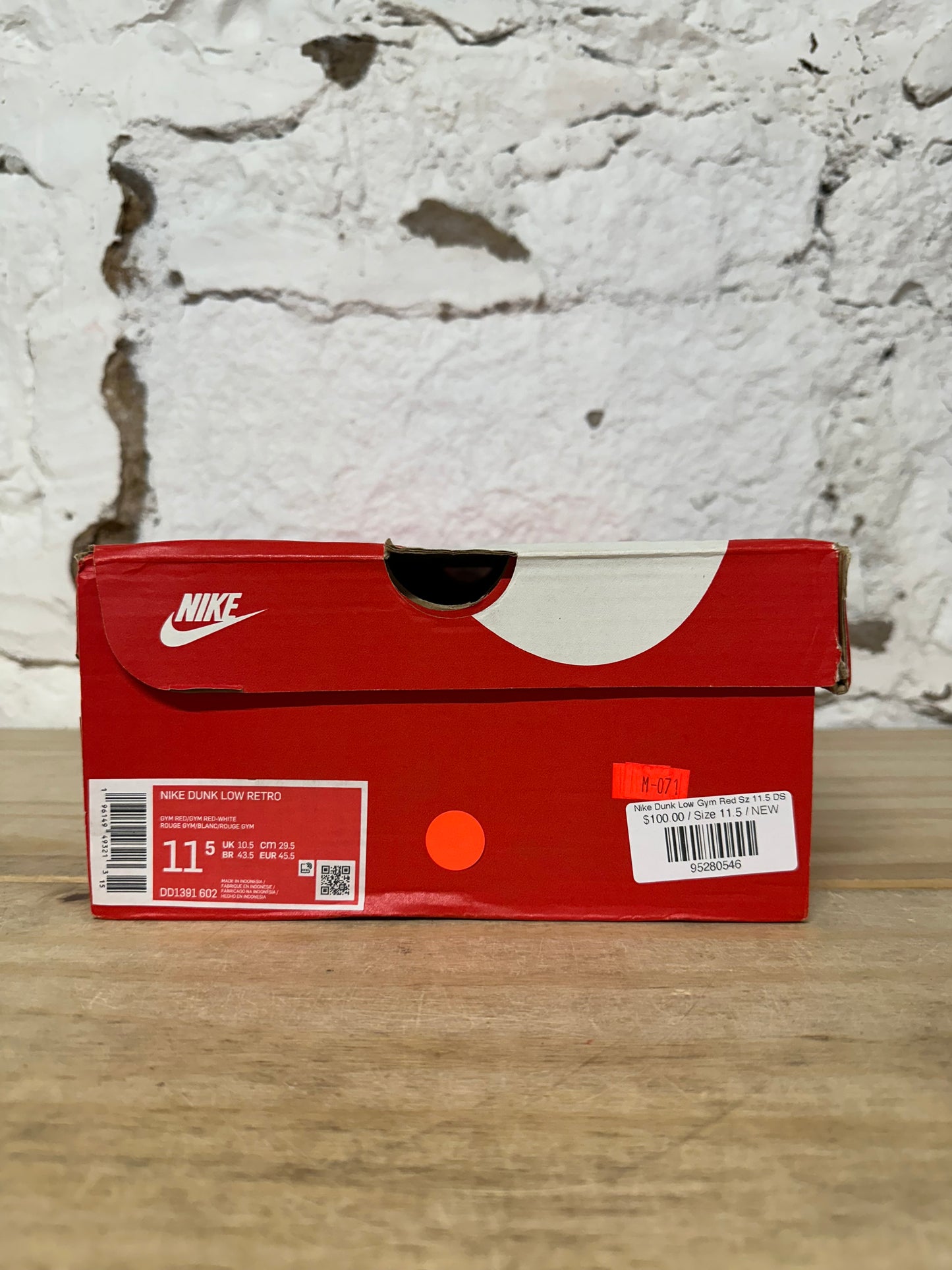 Nike Dunk Low Gym Red Sz 11.5 DS