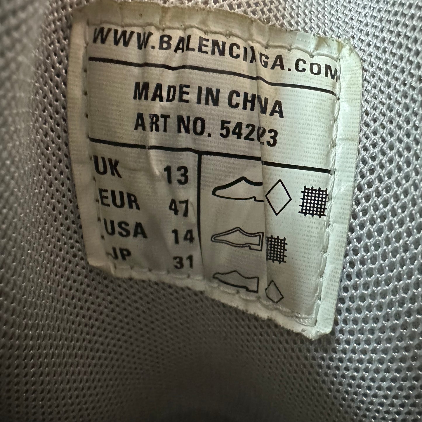 Balenciaga Track Runner Triple Grey Sneaker Sz 14 (47)