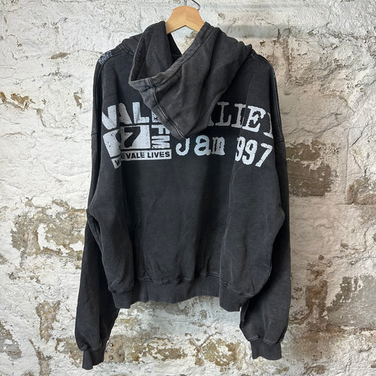 Vale Bling Chain Hoodie Black Sz L DS