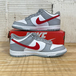 Nike Dunk Low White Wolf Grey University Red Sz 5Y DS