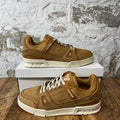 Louis Vuitton Brown Leather Trainer Sneaker Sz 10.5 (9LV)