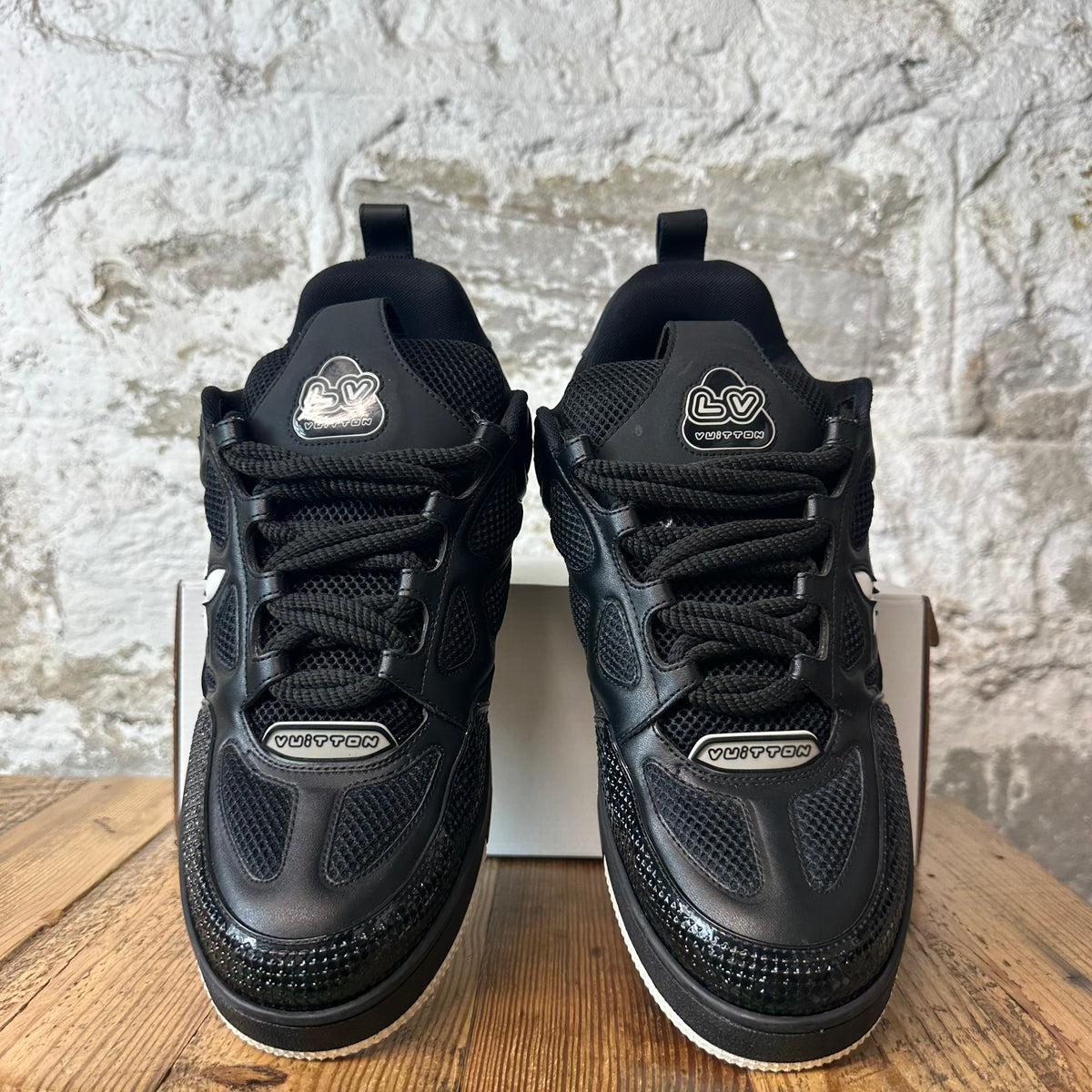 Louis Vuitton Black White Skate Sneaker Sz 11.5 (10LV)