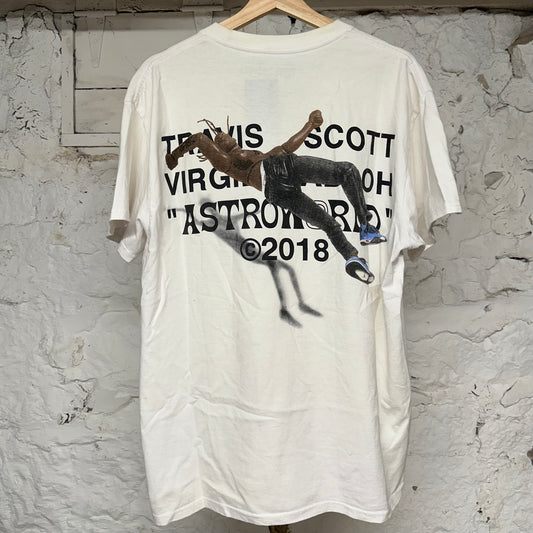 Travis Scott Astroworld Jordan 4 White T-Shirt Sz L