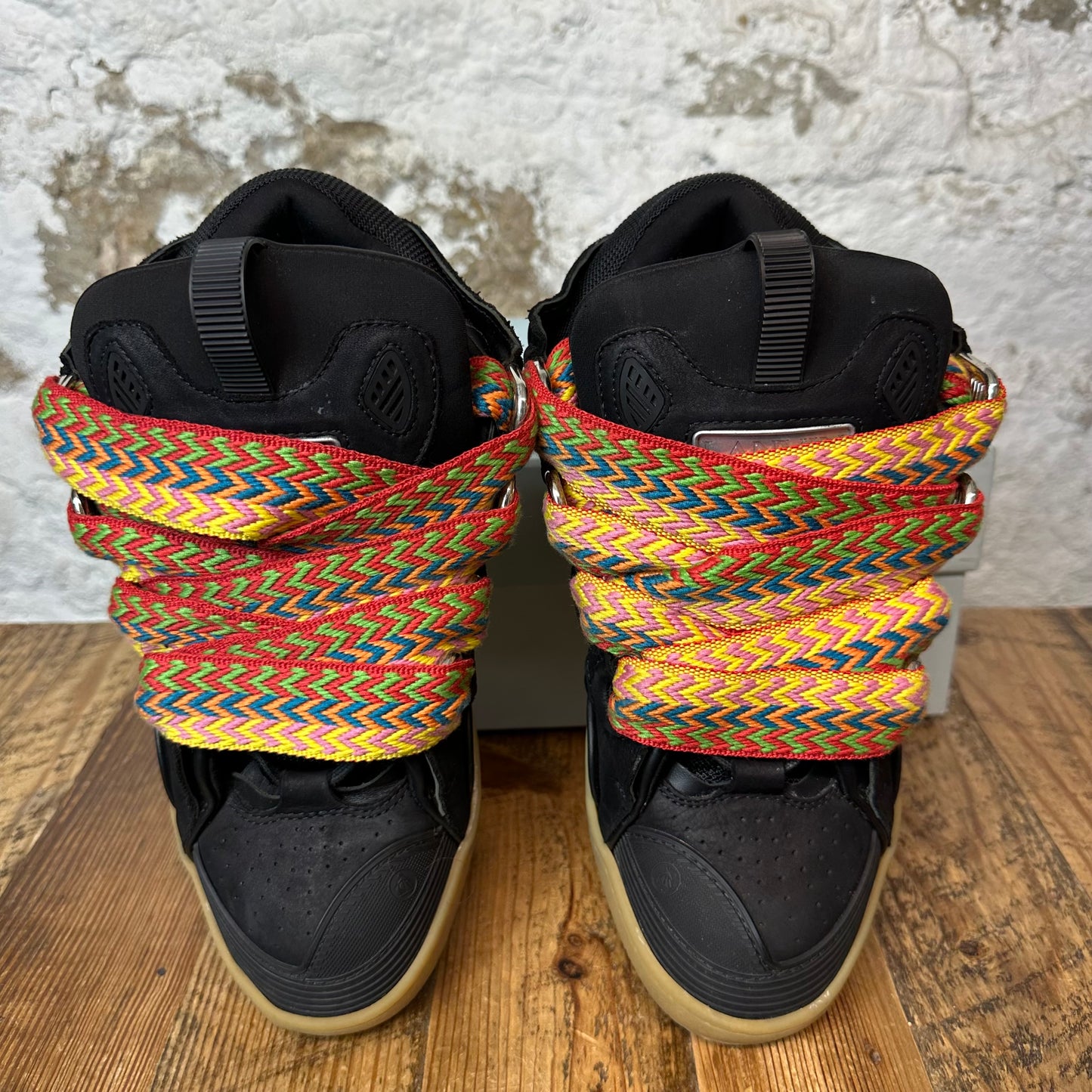 Lanvin Curb Multicolor Lace Black Sneaker Sz 9 (42)