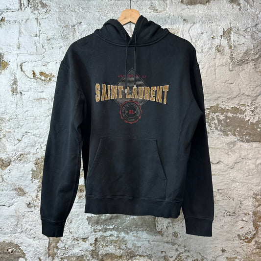 Saint Laurent University Hoodie Black Sz XS
