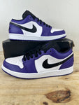 Air Jordan 1 Low Court Purple White Sz 10.5