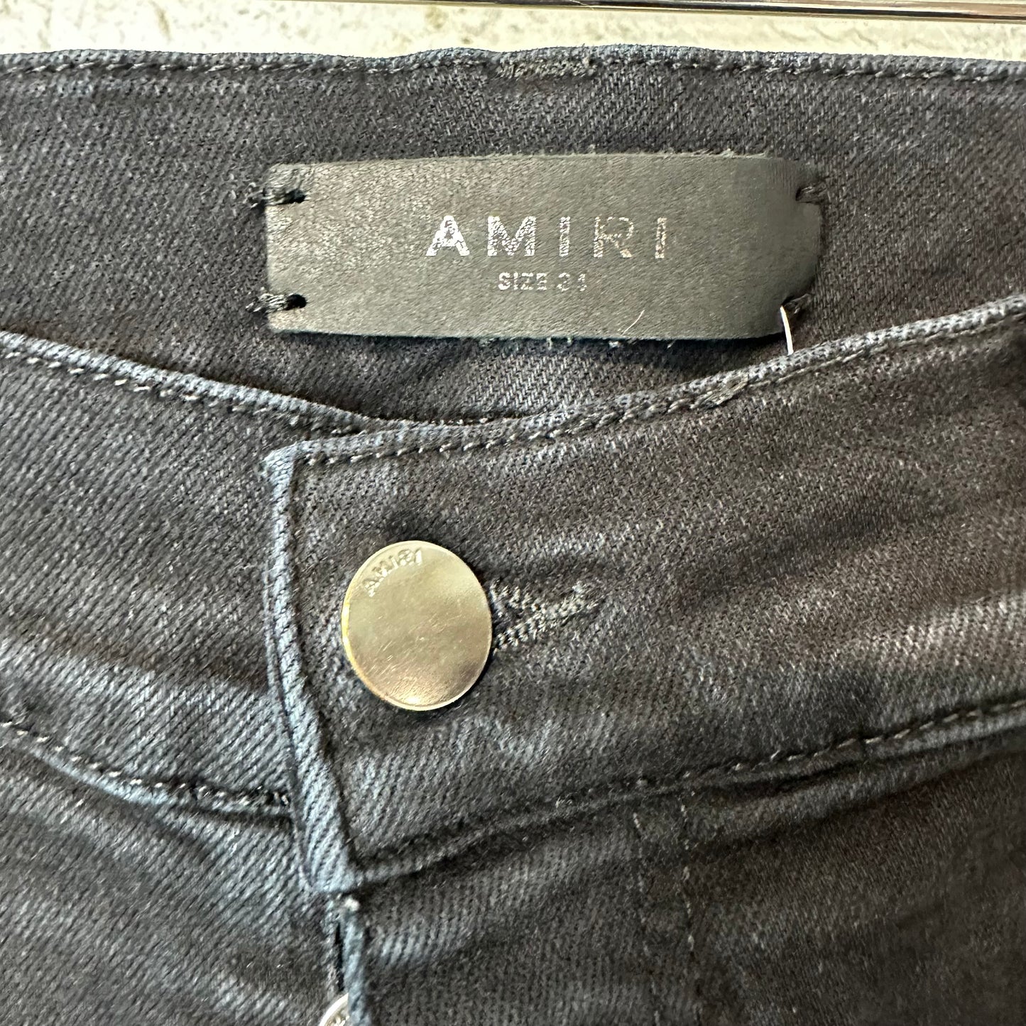 Amiri MX1 Red Tie Dye Thrasher Black Denim Jeans Sz 34