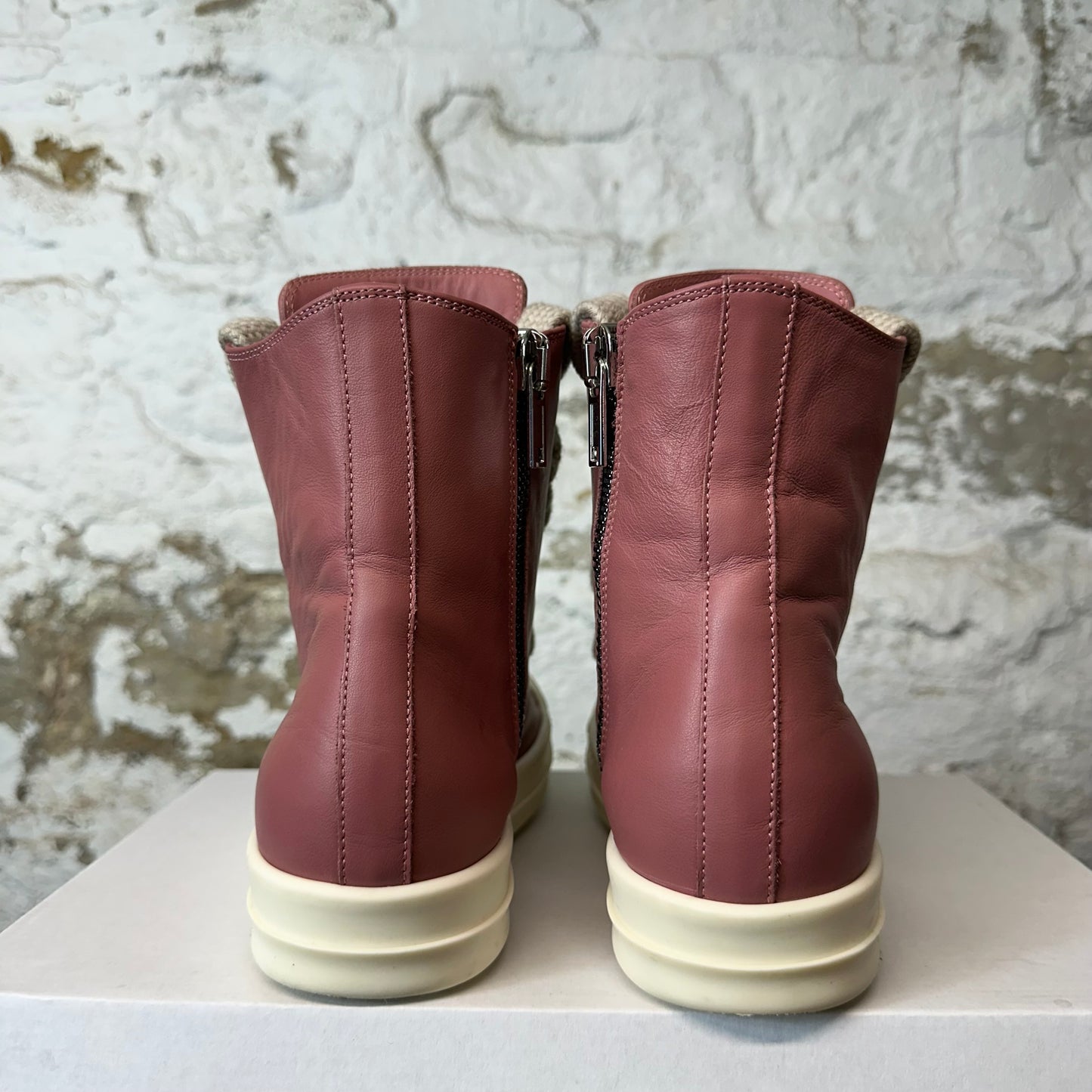 Rick Owens High Jumbo Lace Dusty Pink Milk Sneaker Sz 6 (38)