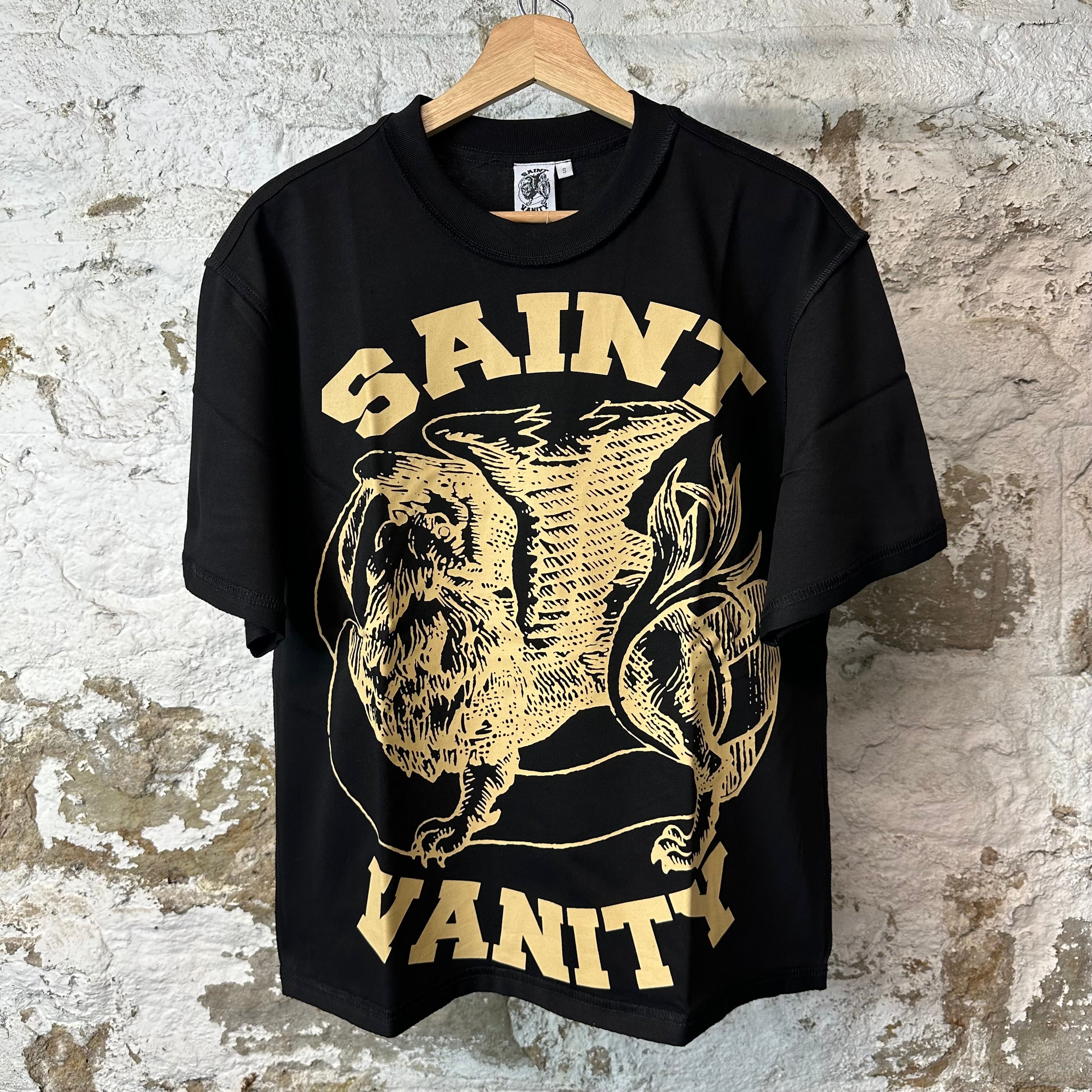 Saint Vanity Beige Griffin Black T-shirt