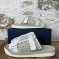 Dior Alpha Oblique White Sandal Sz 13 (46) DS