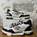 Louis Vuitton Black White Strap Trainer Sneaker Sz 10.5 (9LV)