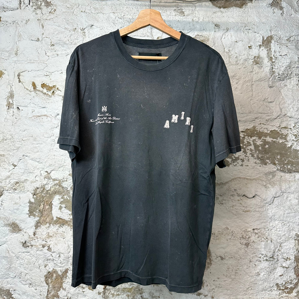 Amiri Cracked White Spell T-shirt Black Sz S