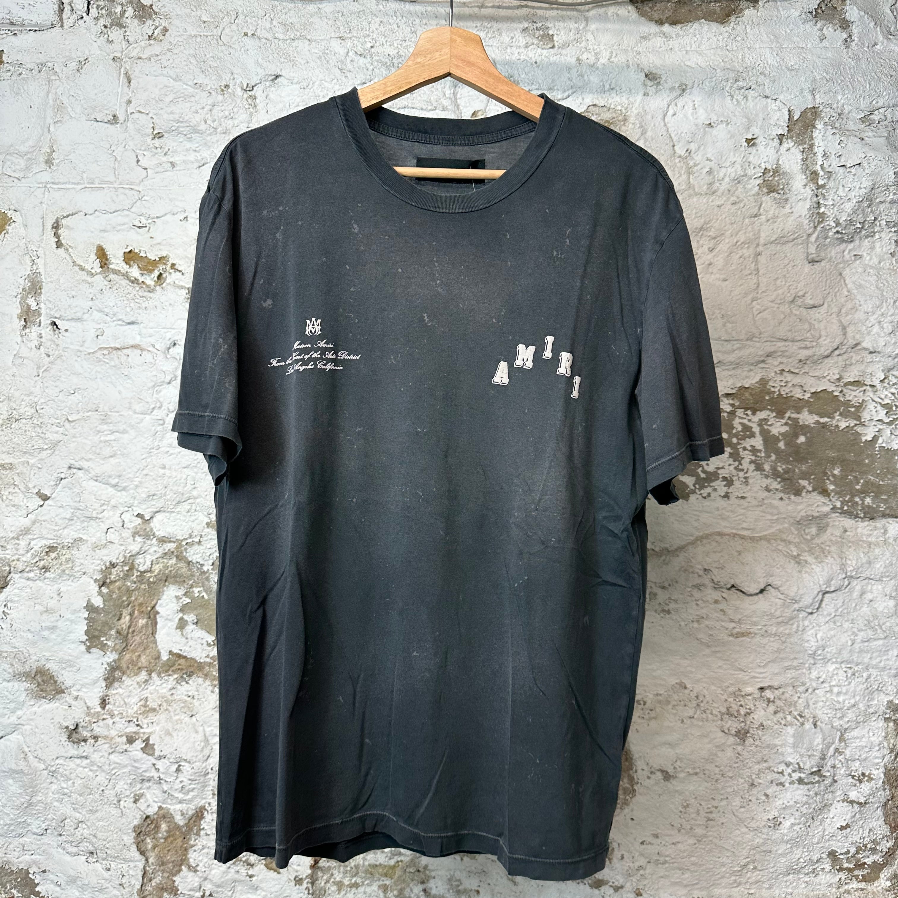 Amiri Cracked White Spell T-shirt Black Sz S