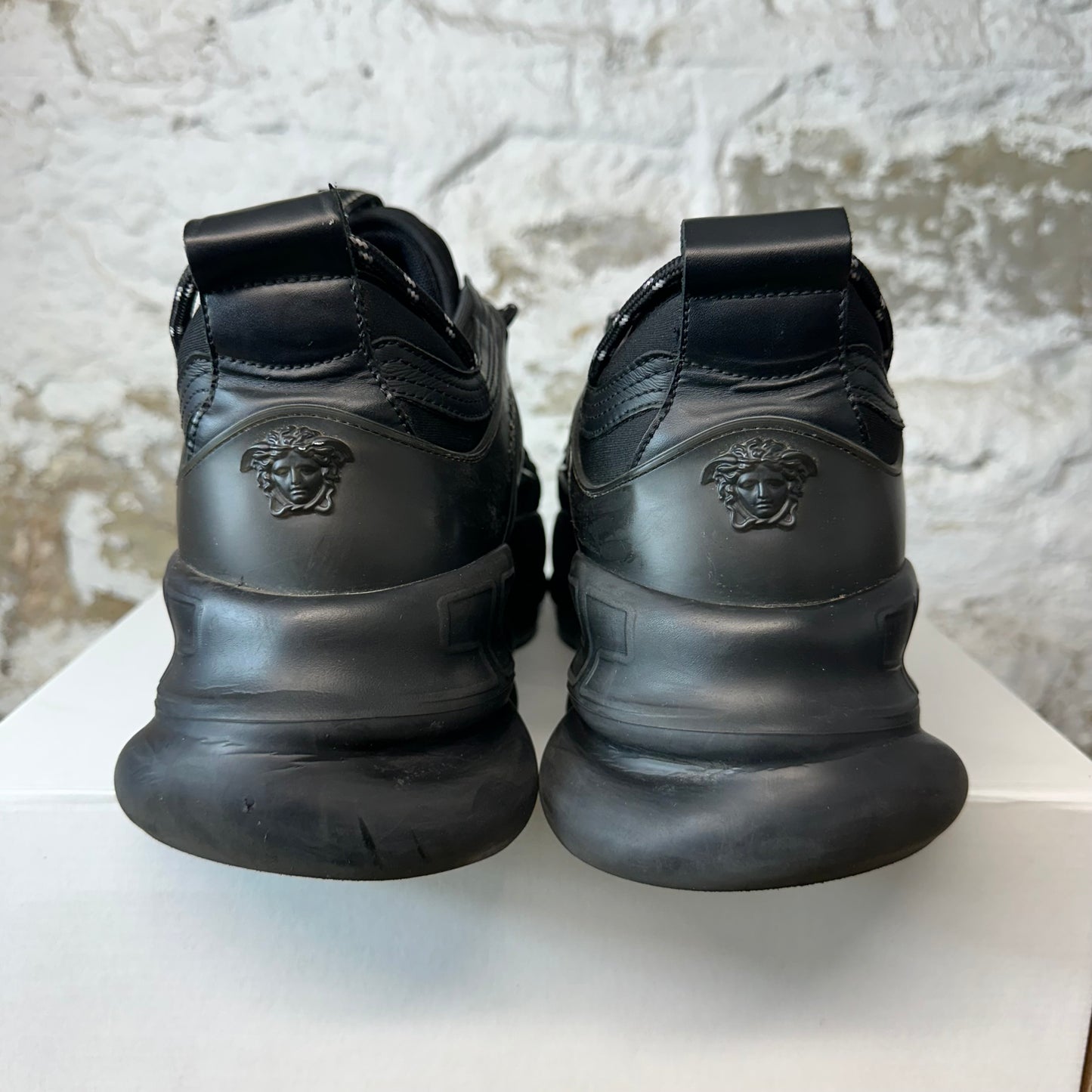 Versace Chain Reaction Triple Black Sneaker Sz 12 (45)