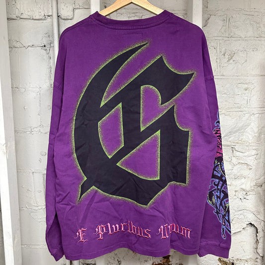 Godspeed Liberty Purple Long Sleeve T-Shirt Sz M