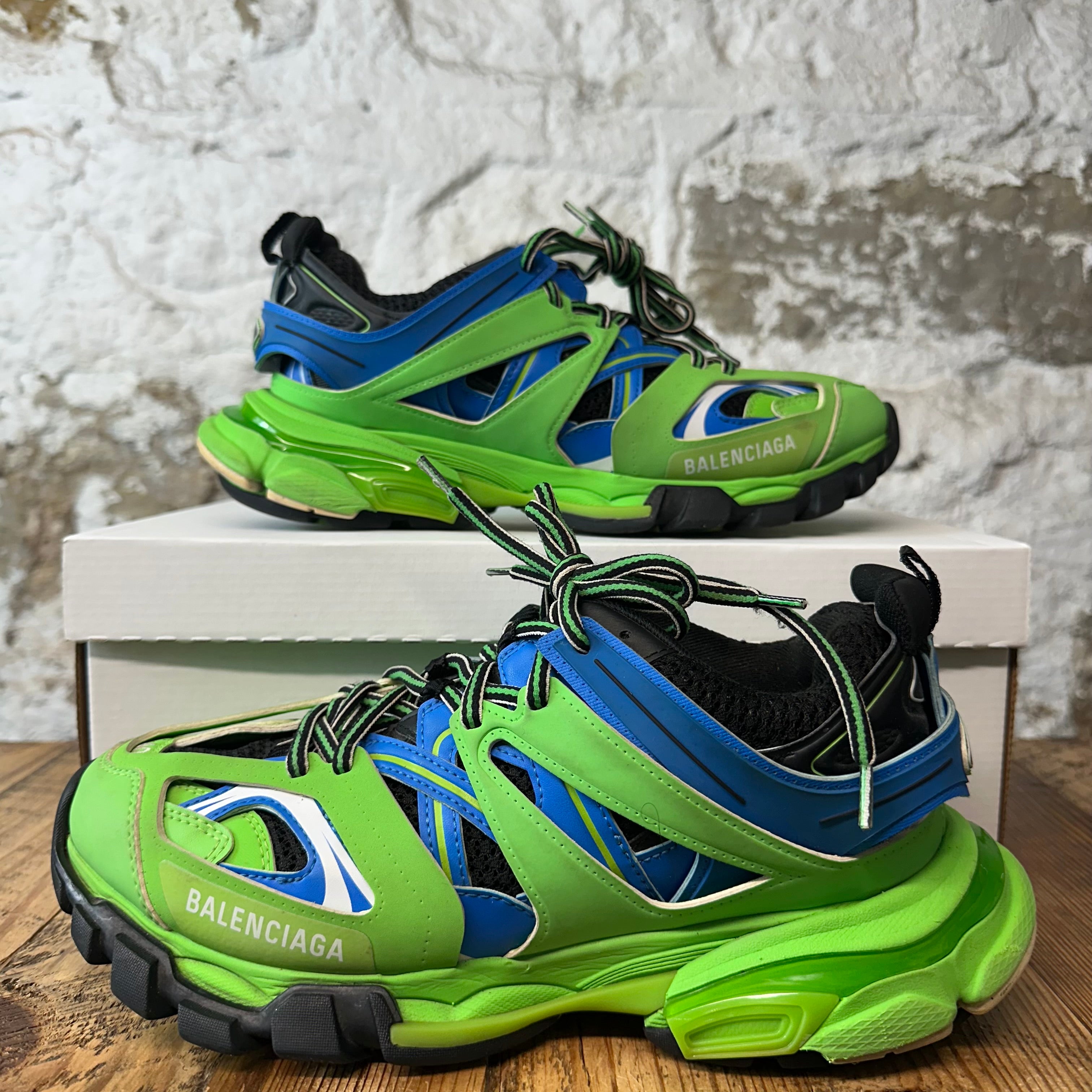 Balenciaga Track Runner Blue Green Sneaker Sz 7 (40)