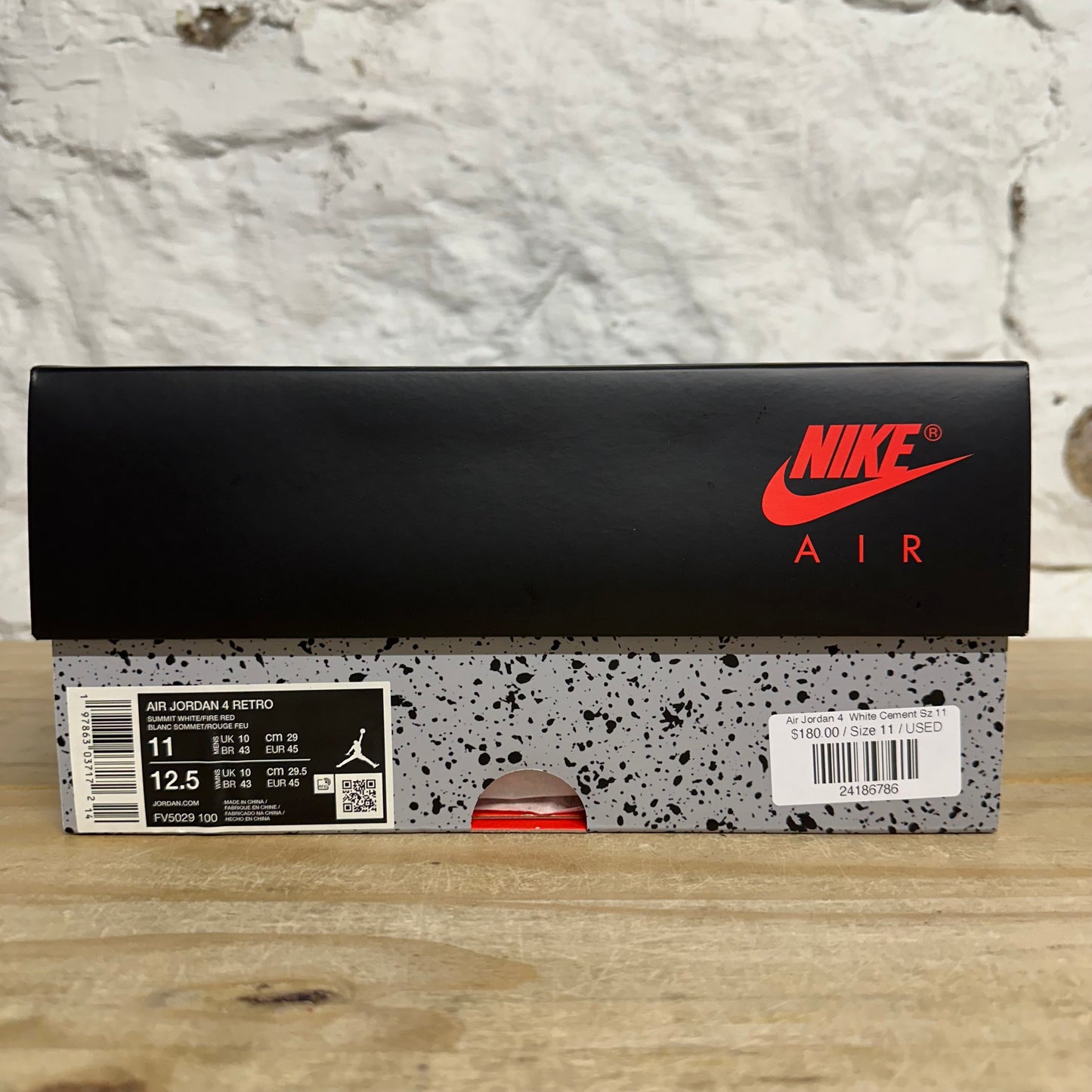 Air Jordan 4  White Cement Sz 11