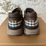 Burberry Dark Brown Plaid Ramsey Sneaker Sz 13 (46)