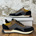 Fendi FF Logo Brown Grey Black Trainer Sneaker Sz 10