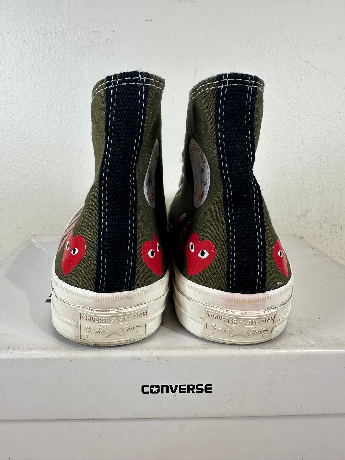 Converse Chuck Taylor All Star 70 HI CDG Multi-Heart Green Sz 8.5