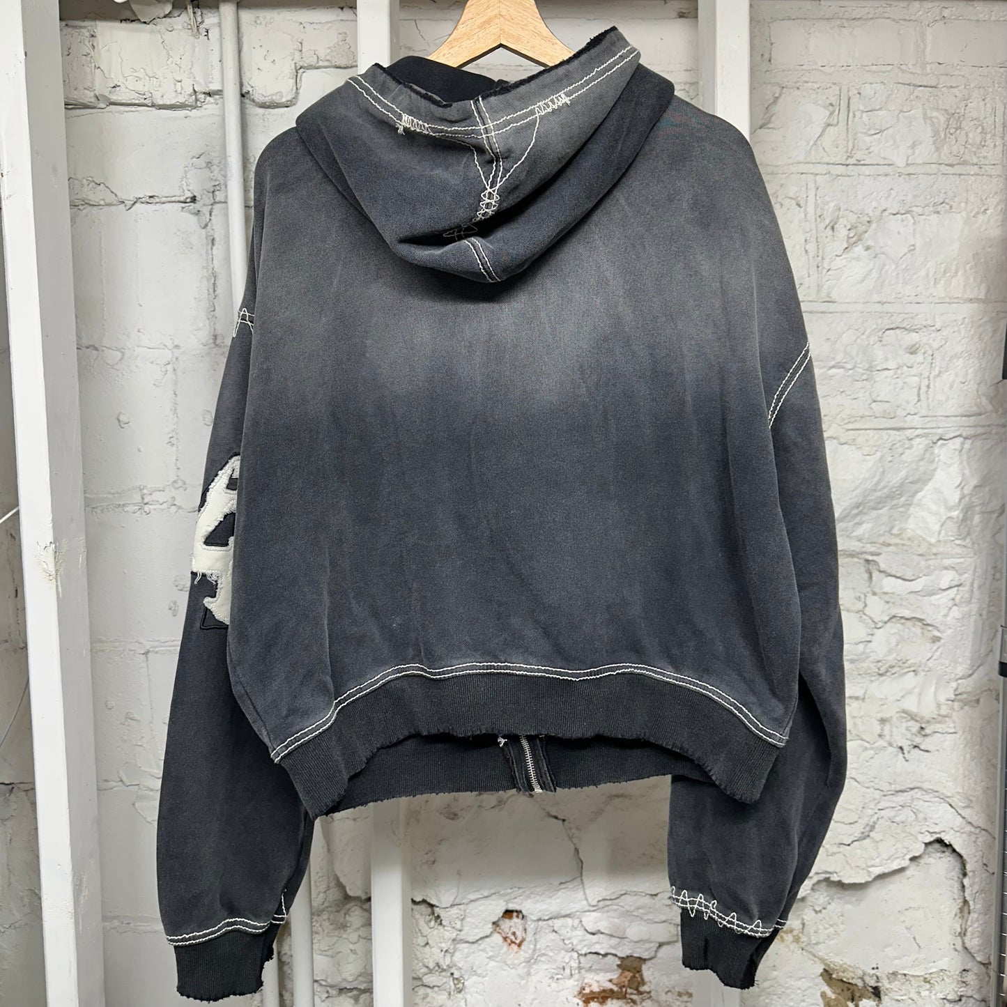 Vale Religion Black Zip Up Hoodie Sz M