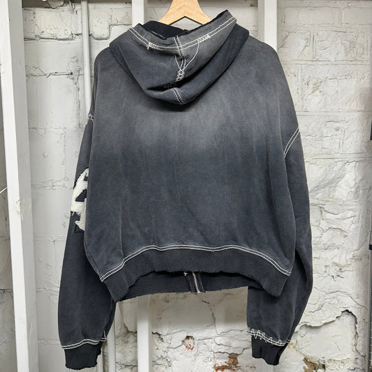 Vale Religion Black Zip Up Hoodie Sz M
