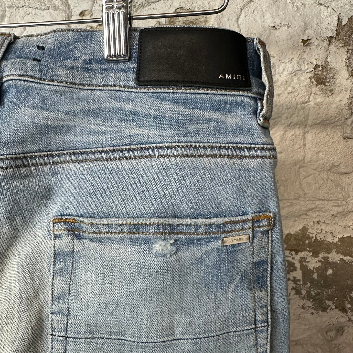 Amiri MX1 Multicolor Mohair Blue Denim Jeans Sz 30