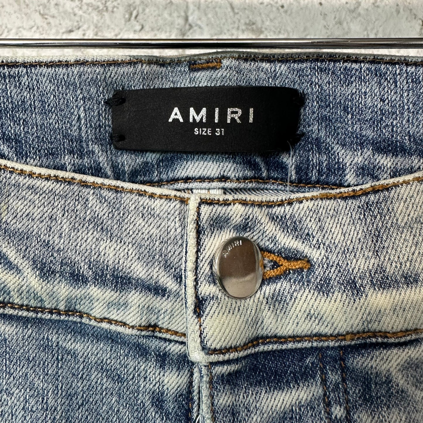 Amiri Plain Washed Blue Denim Jeans Sz 31