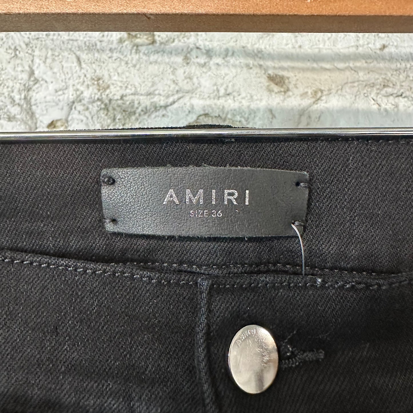 Amiri Vine Spell Black Denim Jeans Sz 36
