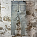 Amiri Embroidered Eagle Logo Blue Denim Jeans Sz 32