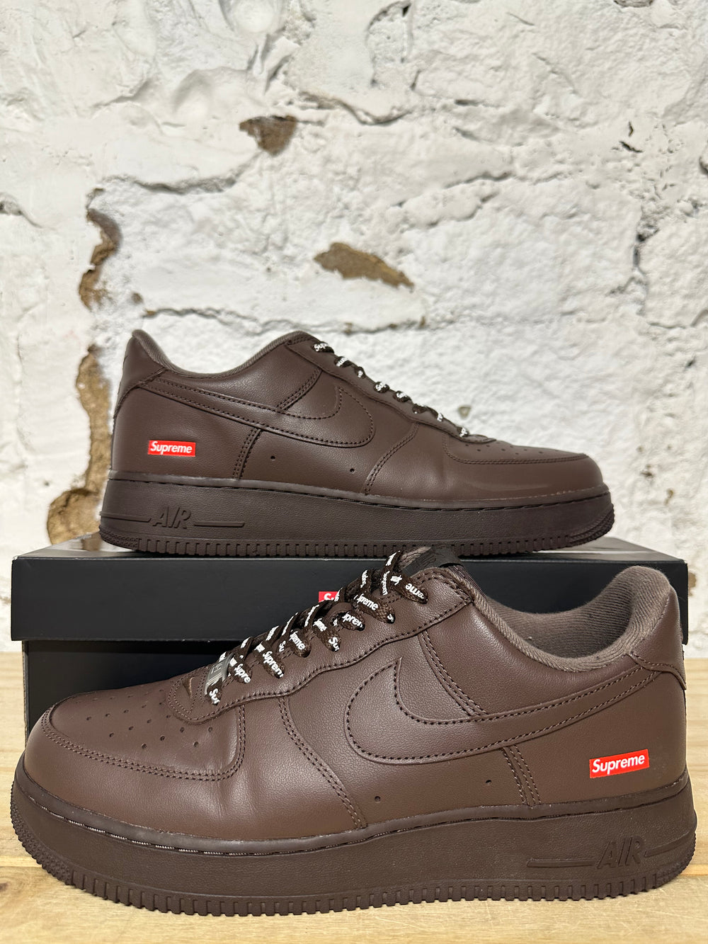 Nike Air Force 1 Low Supreme Baroque Brown Sz 9.5