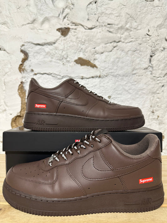 Nike Air Force 1 Low Supreme Baroque Brown Sz 9.5