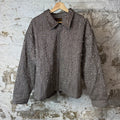 Birth Of Royal Child Rhinestone Zip Up Work Jacket Grey Sz L