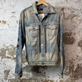Amiri MX2 Black Patch Denim Trucker Jacket Sz L