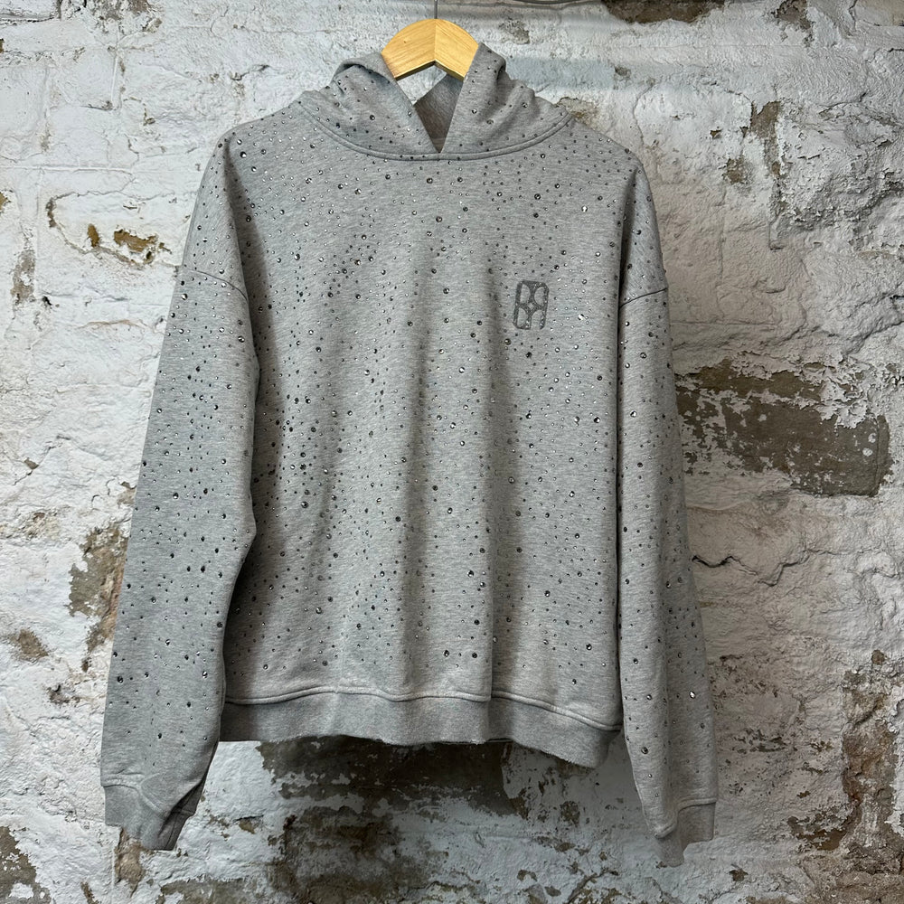 Birth Of Royal Child Rhinestone Hoodie Grey Sz S