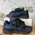 Lanvin Curb Black Lace Navy Sneaker Sz 11 (44)