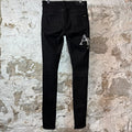 Amiri Chrome Stagger Black Denim Jeans Sz 30