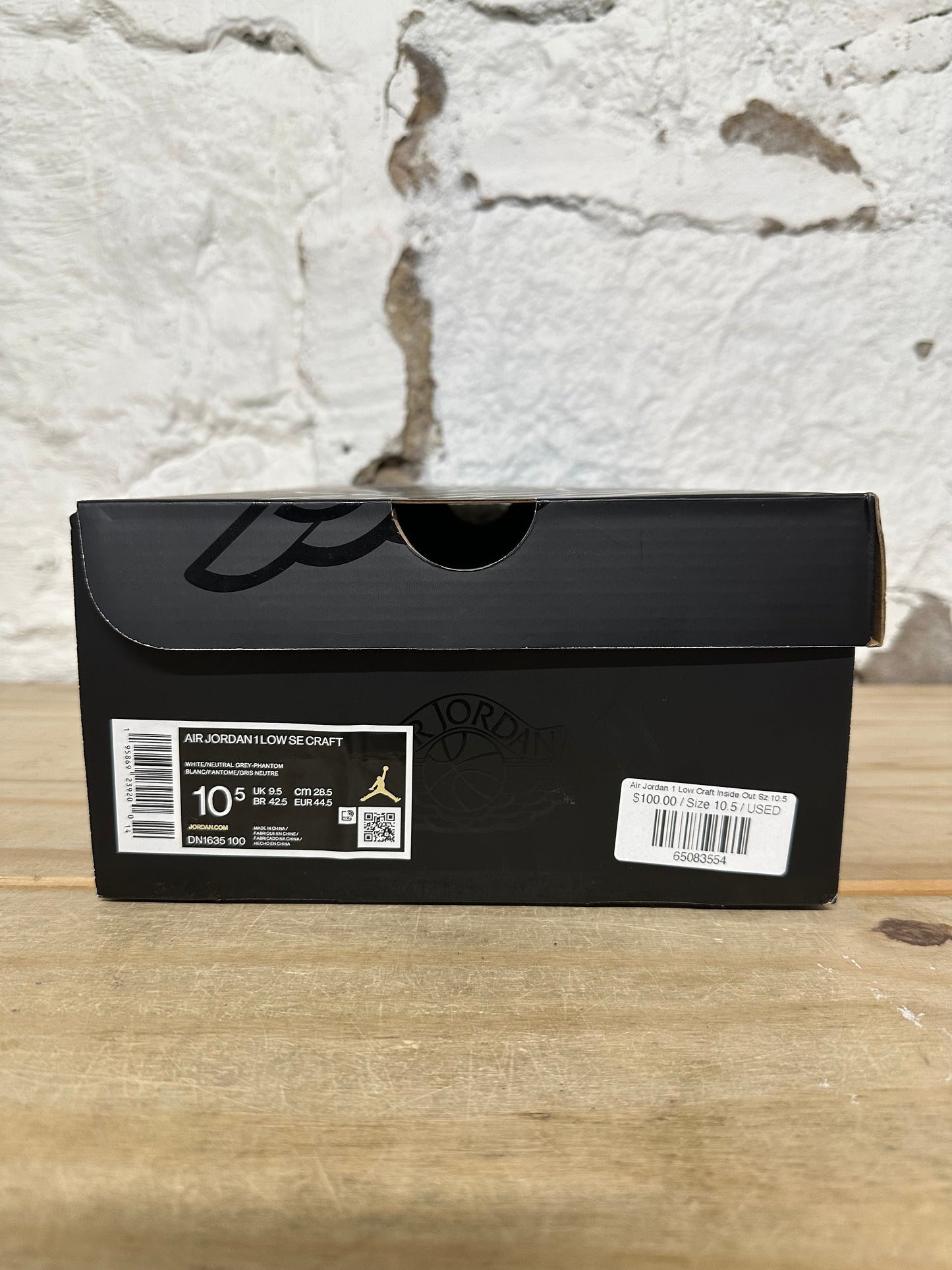 Air Jordan 1 Low Craft Inside Out Sz 10.5