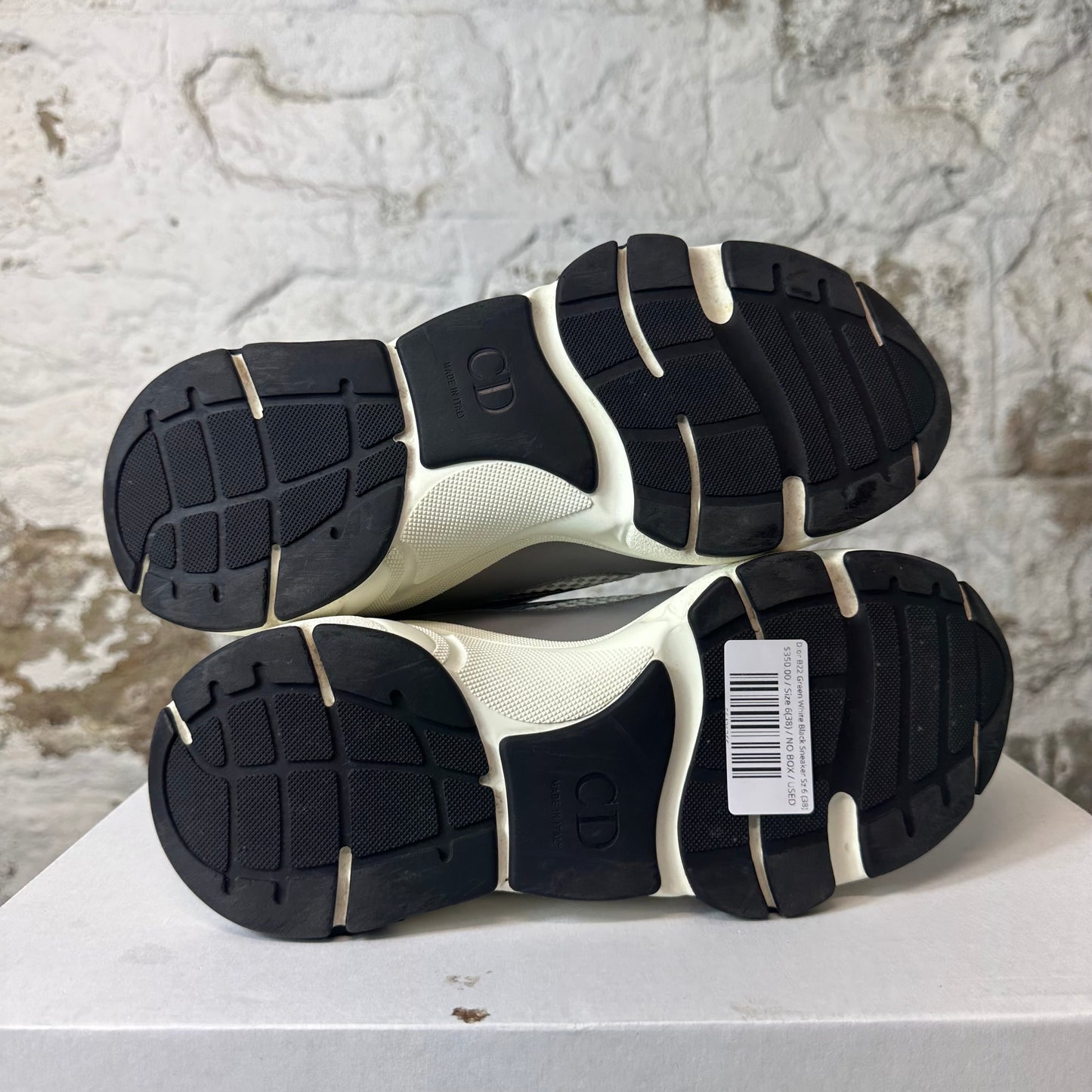 Dior B22 Green White Black Sneaker Sz 6 (38)