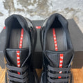 Prada Americas Cup Triple Black Patent Sneaker Sz 10 DS
