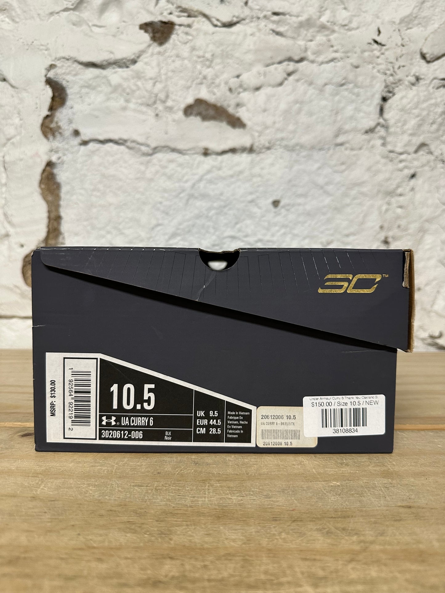 Under Armour Curry 6 Thank You Oakland Sz 10.5 DS