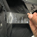 Amiri MX1 Black Leather Black Waxed Denim Jeans Sz 31 DS