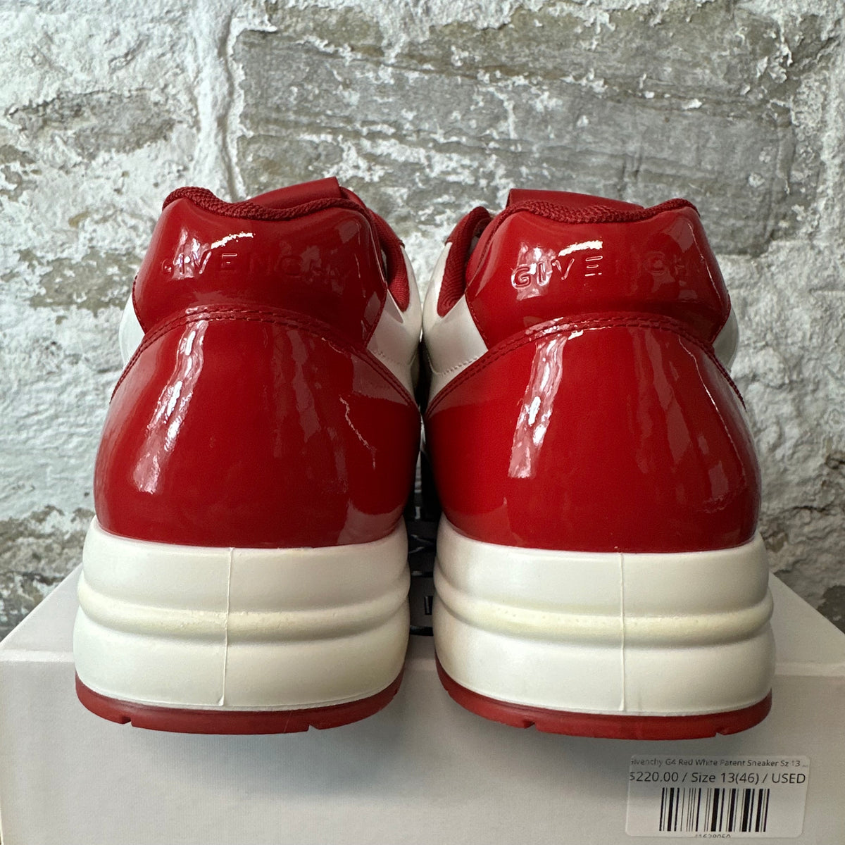 Givenchy G4 Red White Patent Sneaker Sz 13 (46)