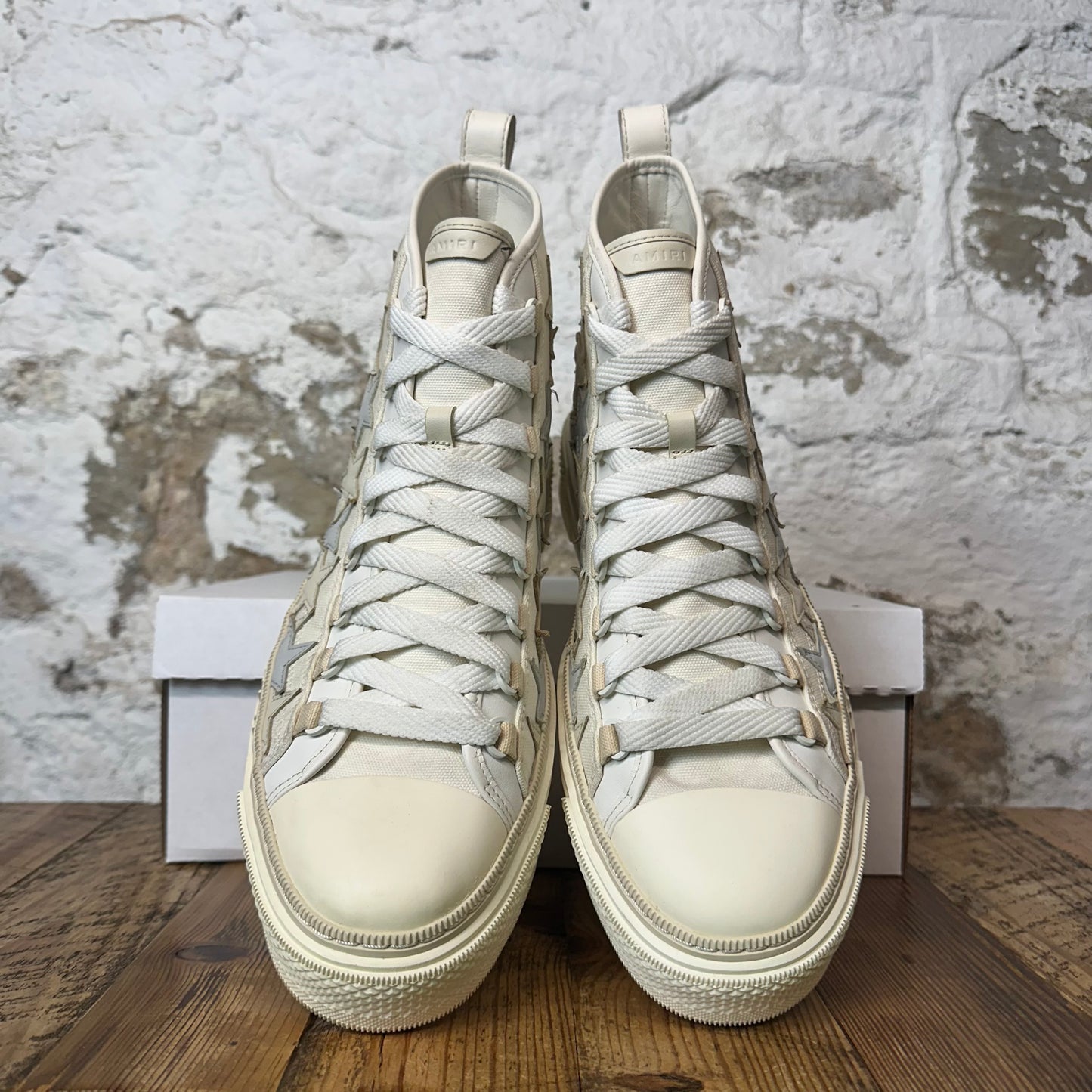 Amiri High Grey Star Cream Sneaker Sz 12 (45)